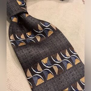 Evan Picone Silk Abstract Patterned Tie, USA-Made